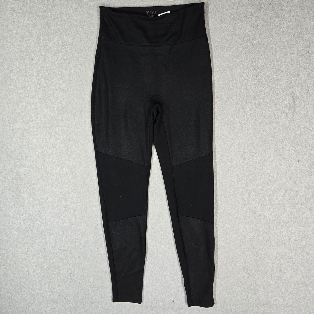 Assets By Spanx Women Activewear Pants M Black Leggings High Rise 27" Inseam